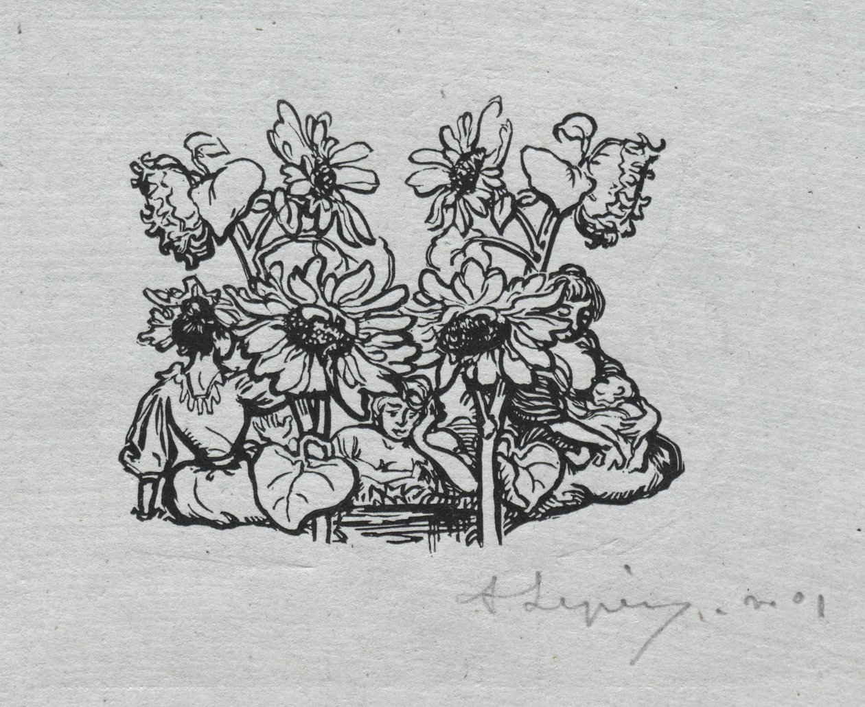 Parijs Almanak, 1897: Sluitstuk, Zomer, 1897 door Auguste Louis Lepère
