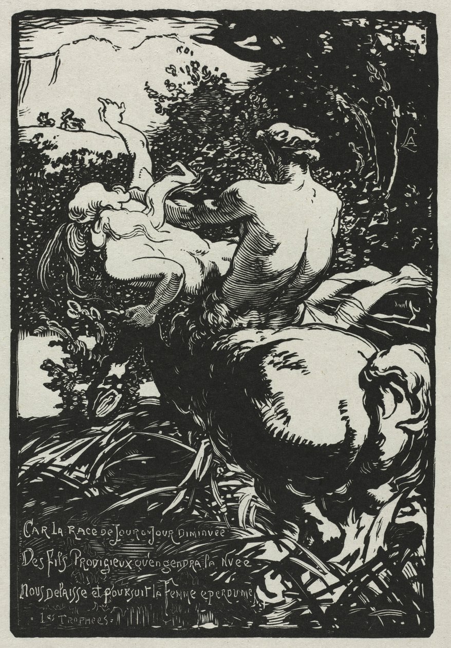 De Centaur, 1896 door Auguste Louis Lepère