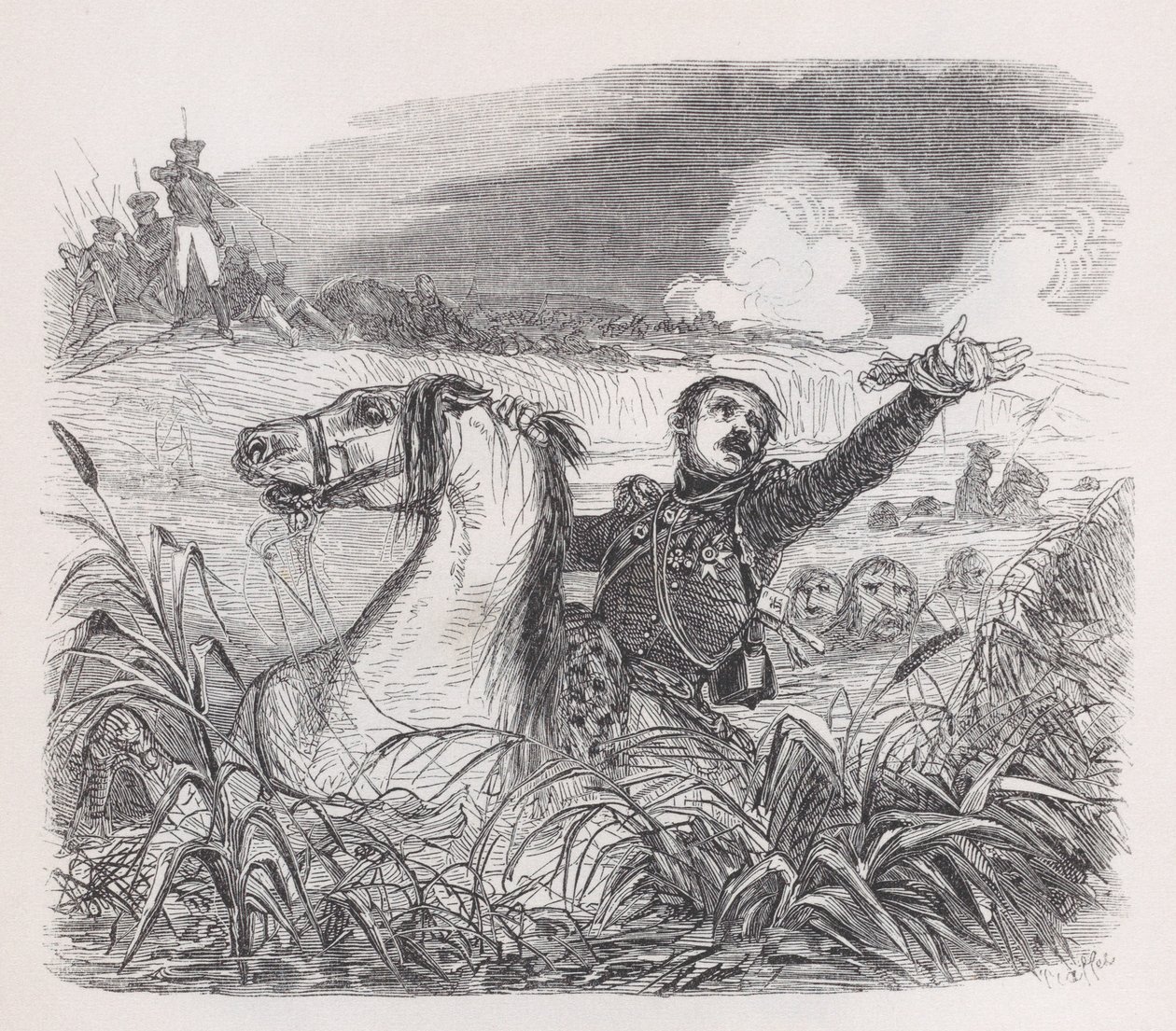 Poniatowski uit De Volledige Werken van Béranger, 1836 door Auguste Raffet