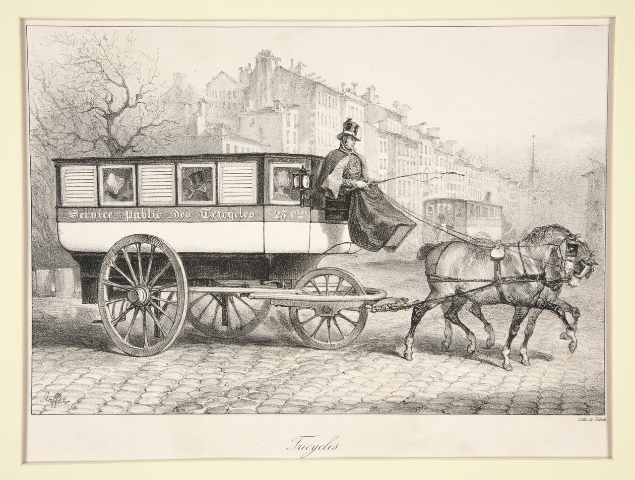 Driewielers door Auguste Raffet