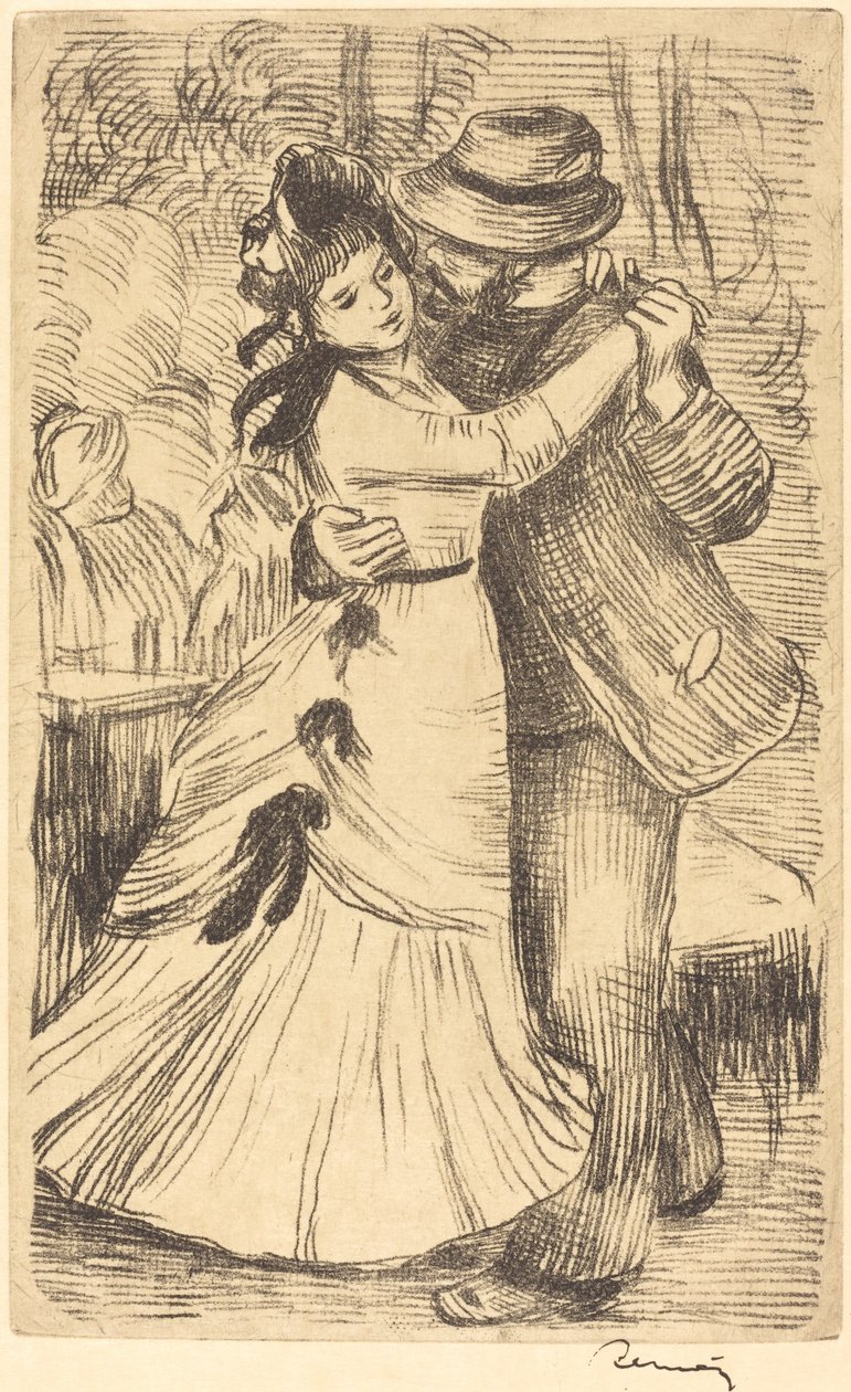 Dansen op het Platteland (La danse à la campagne) door Auguste Renoir