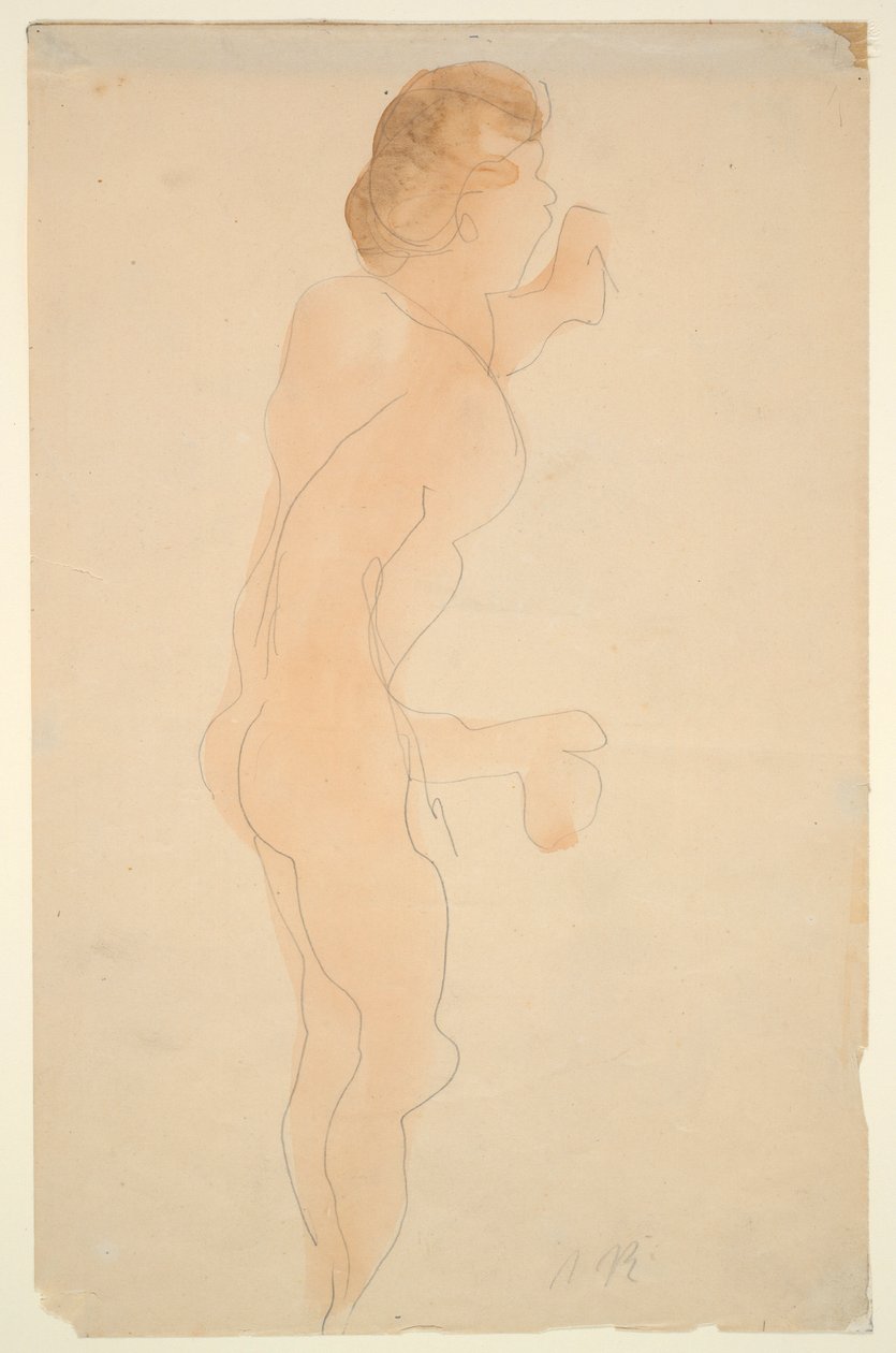 Naakt Staand, Zij- en Achteraanzicht door Auguste Rodin