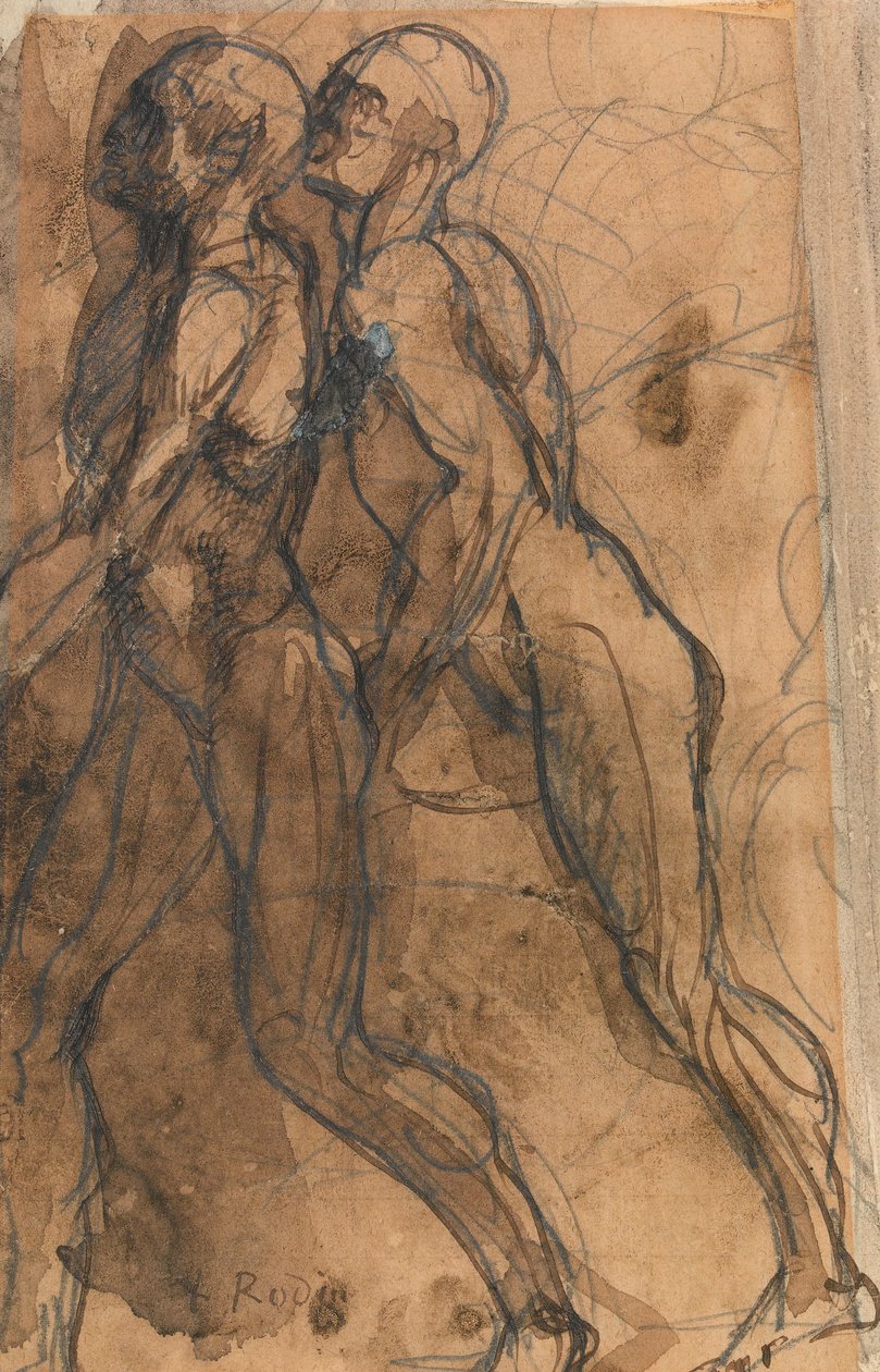 De Schimmen naderen Dante en Vergilius door Auguste Rodin