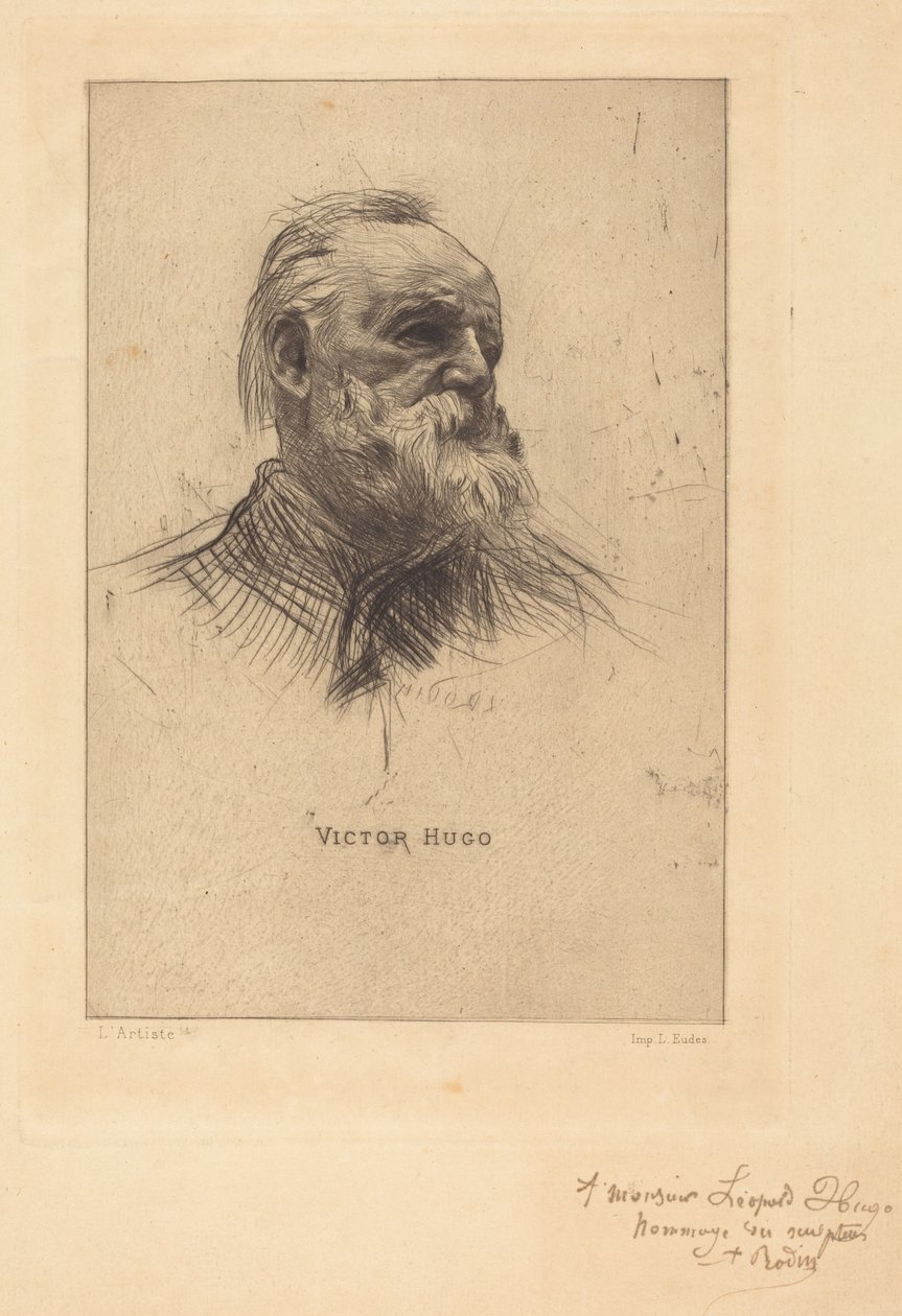 Victor Hugo, De Trois Quarts door Auguste Rodin