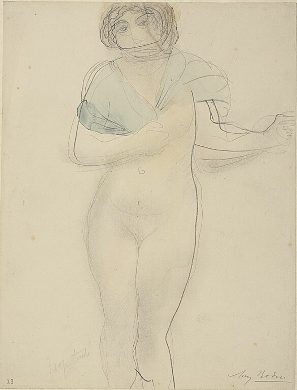 Vrouw met sjaal door Auguste Rodin