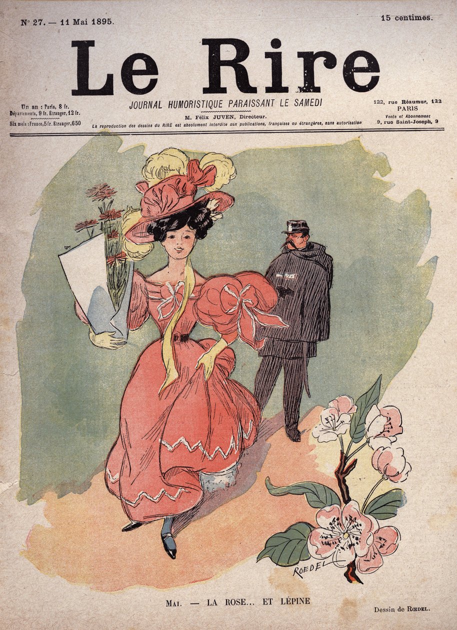 Maand mei - de roos en... Lepine (Louis Jean-Baptiste Lepine) door Auguste Roedel