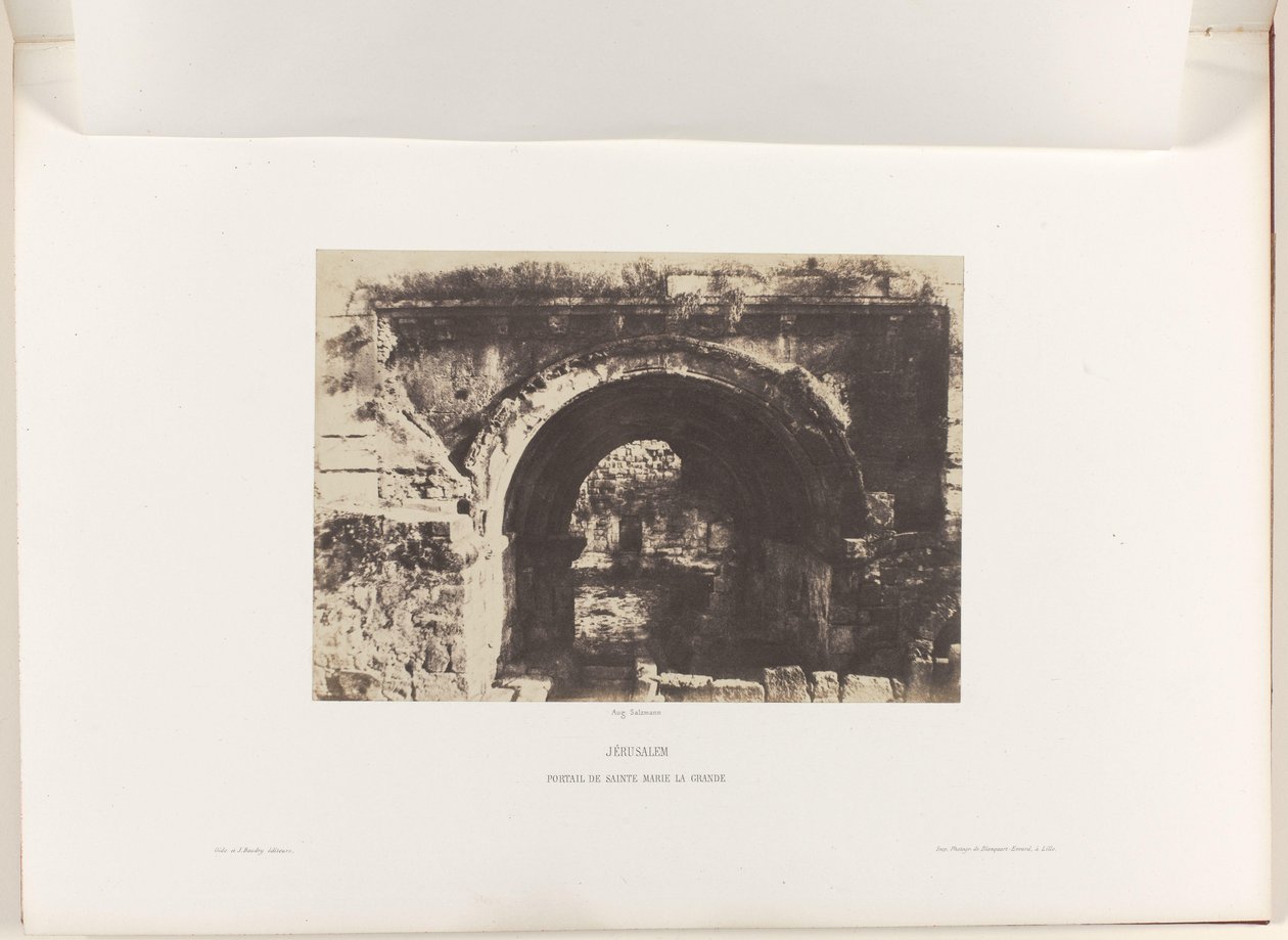 Boog van de kerk Sint-Maria van de Latijnen, Jeruzalem door Auguste Salzmann