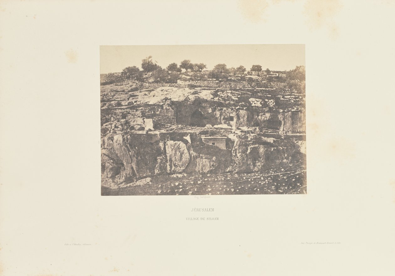 Jeruzalem. Dorp van Siloam door Auguste Salzmann
