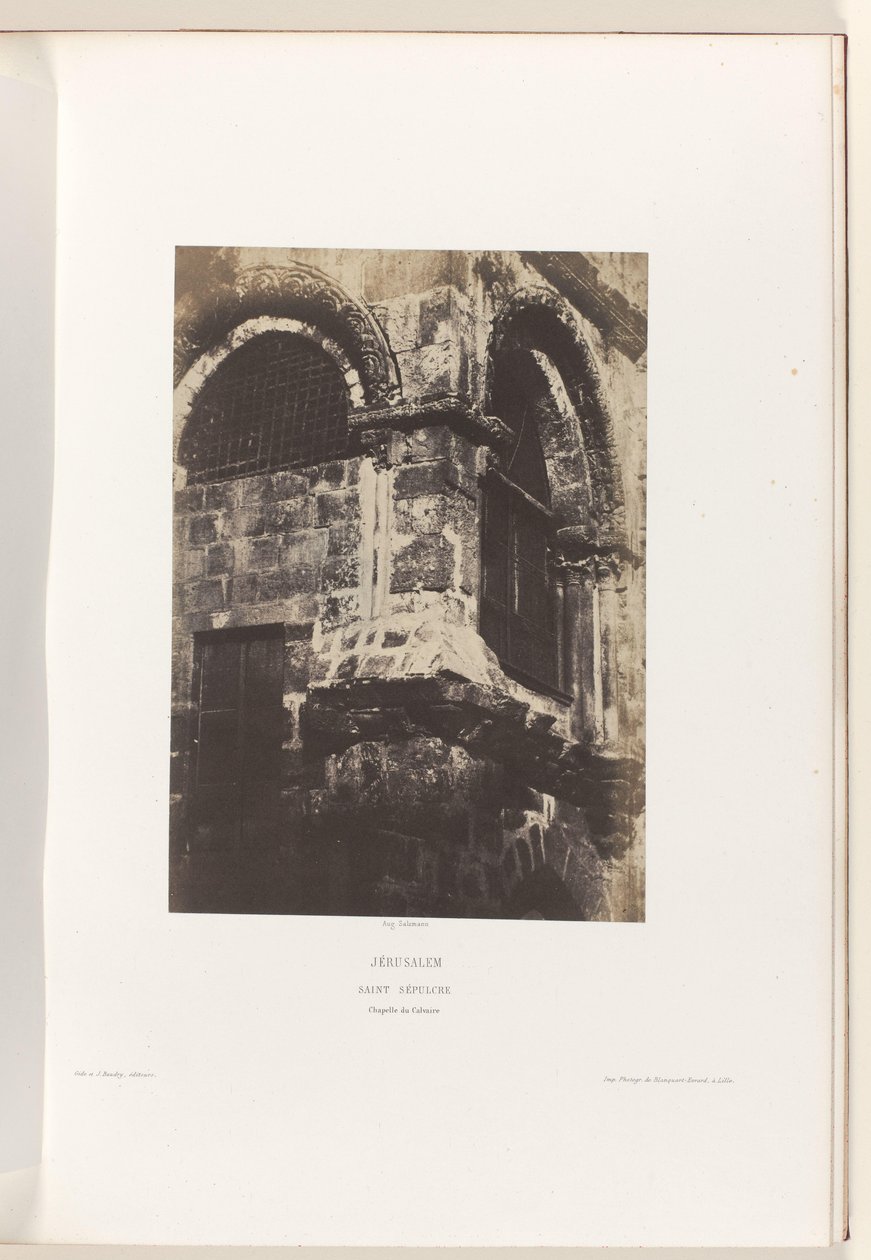 Kapel van de Heilig Grafkerk, Jeruzalem door Auguste Salzmann
