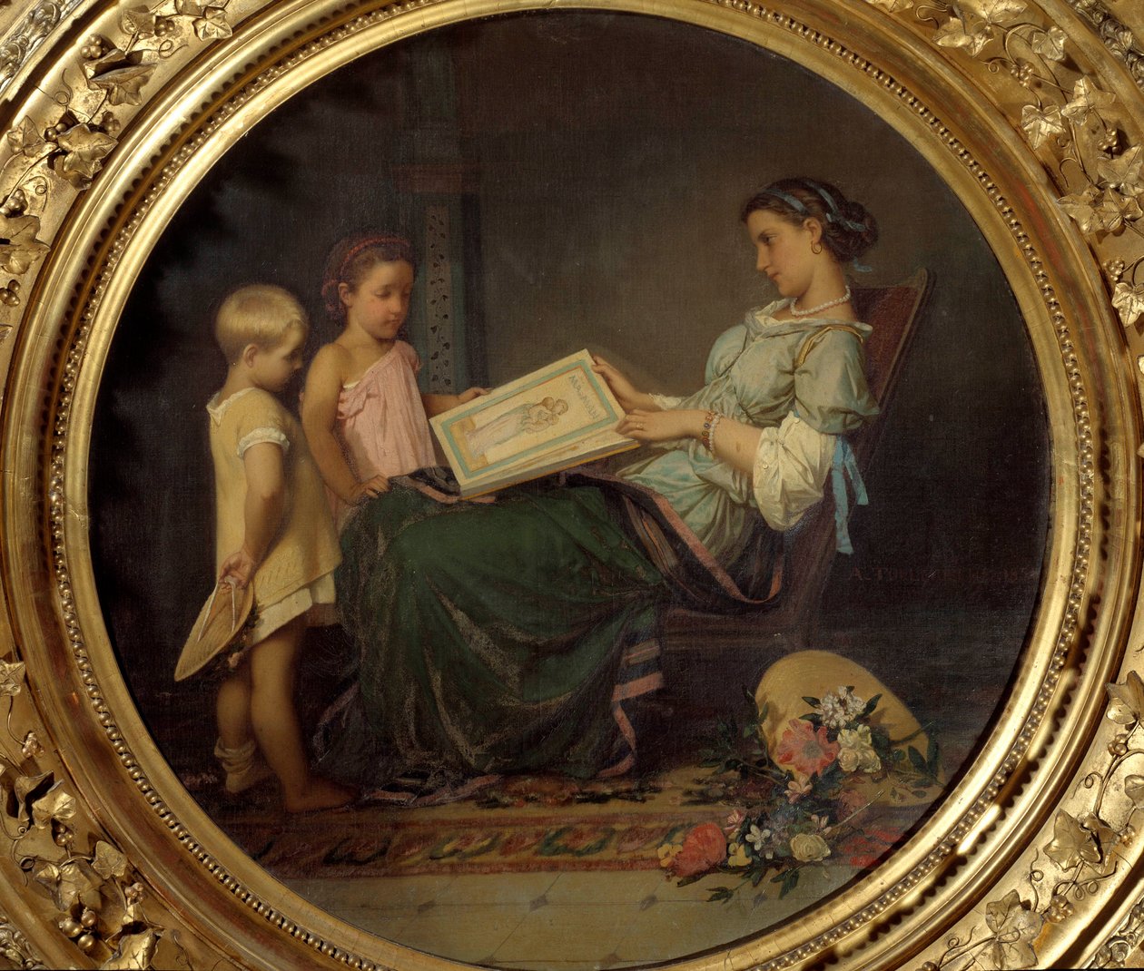 De leesles door Auguste Toulmouche