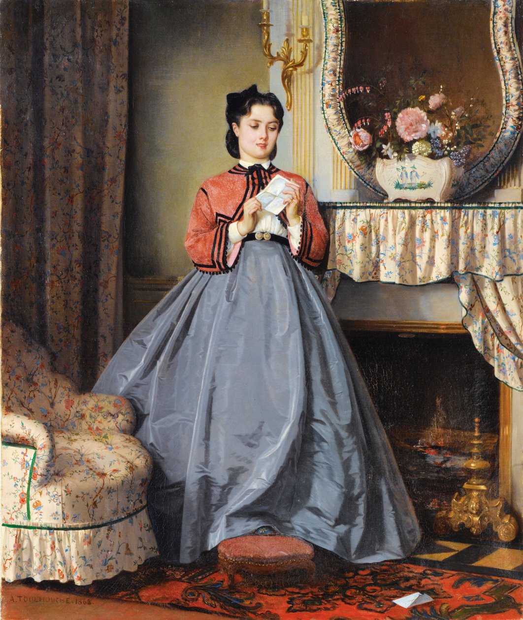 De liefdesbrief door Auguste Toulmouche