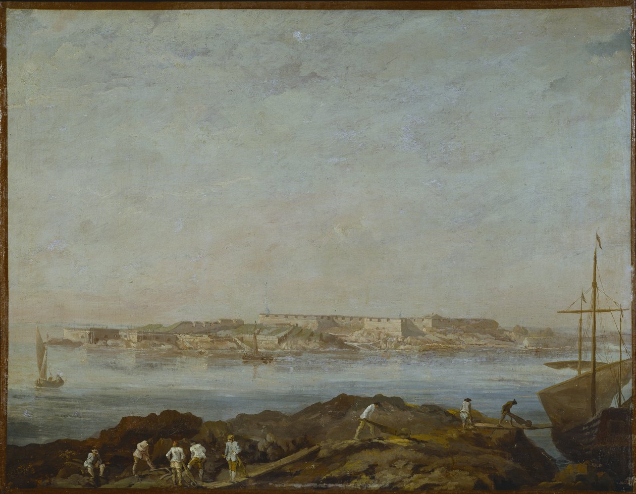 Uitzicht op Sveaborg door Augustin Ehrensvard