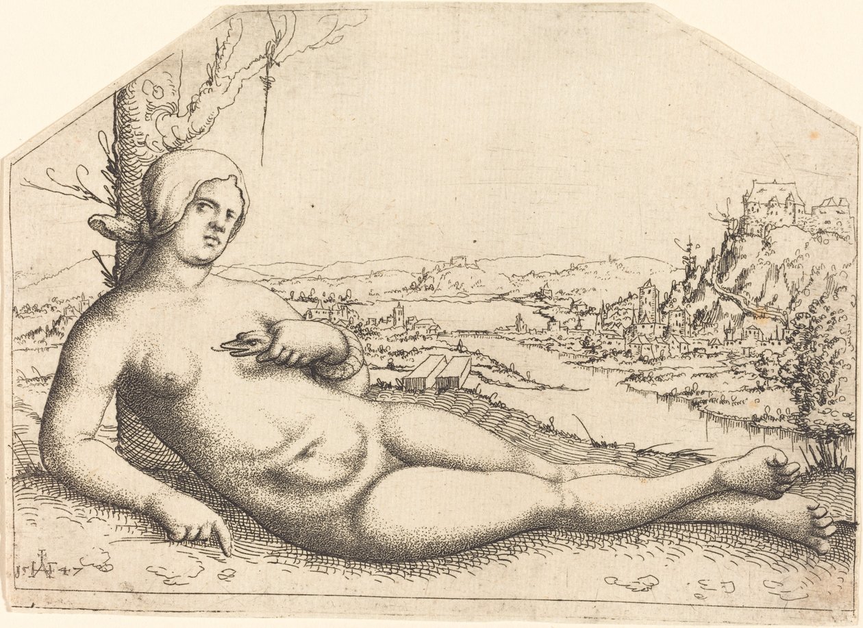 De Dood van Cleopatra door Augustin Hirschvogel