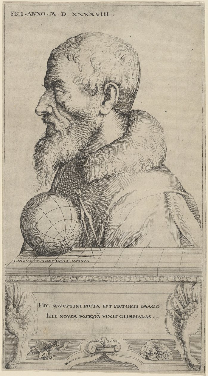 Zelfportret, 1548 door Augustin Hirschvogel