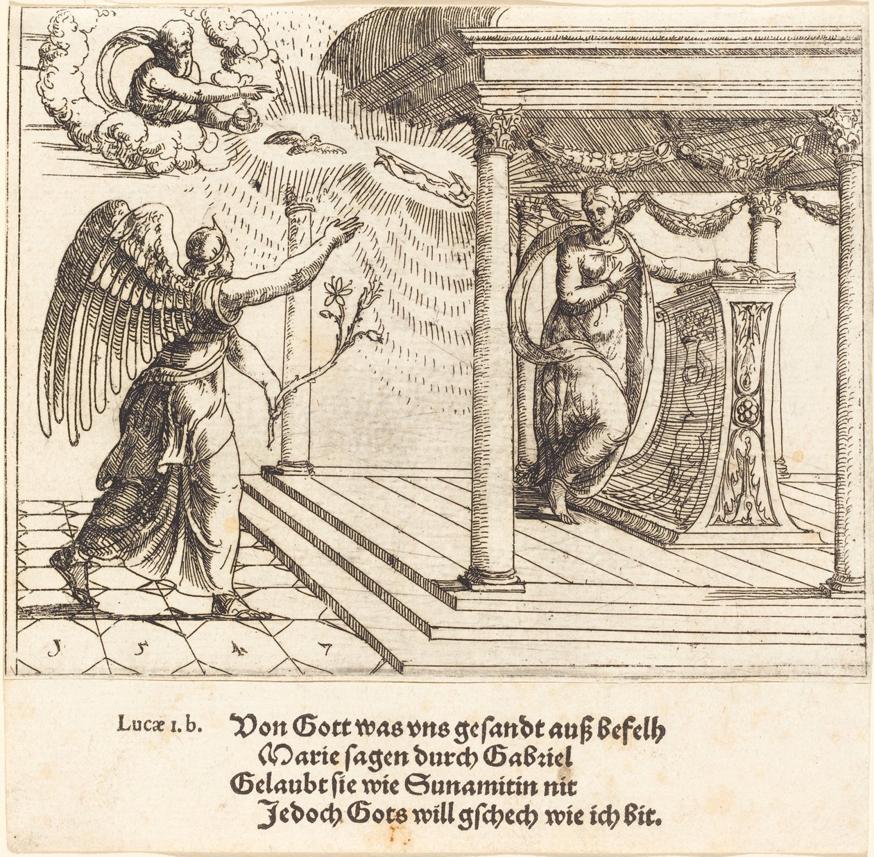 De Aankondiging door Augustin Hirschvogel