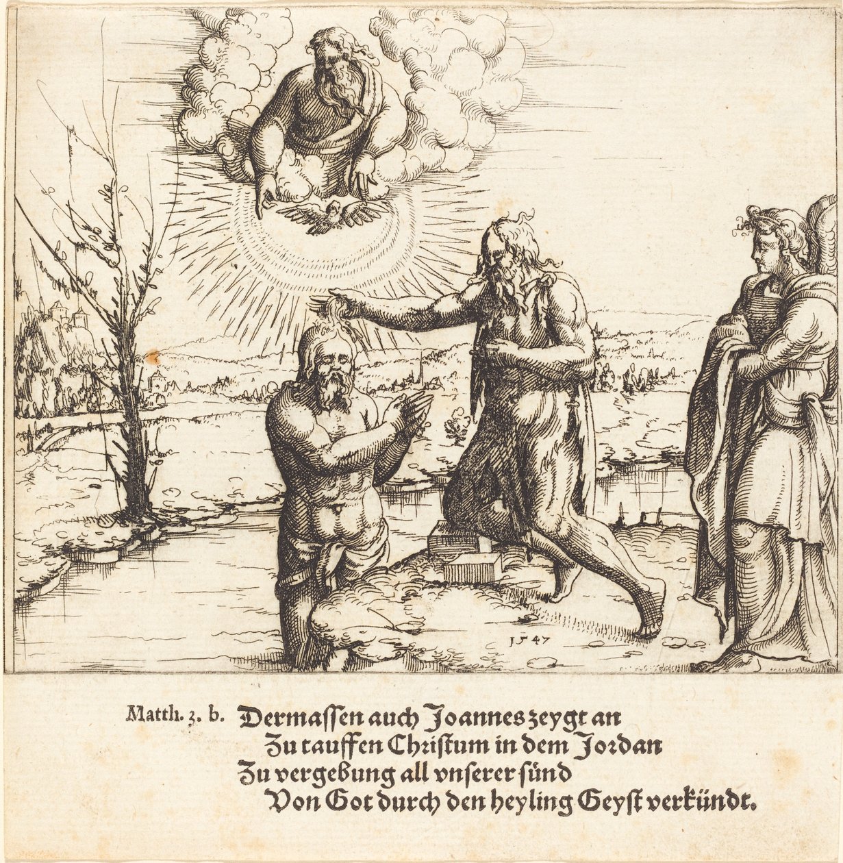De Doop van Christus door Augustin Hirschvogel
