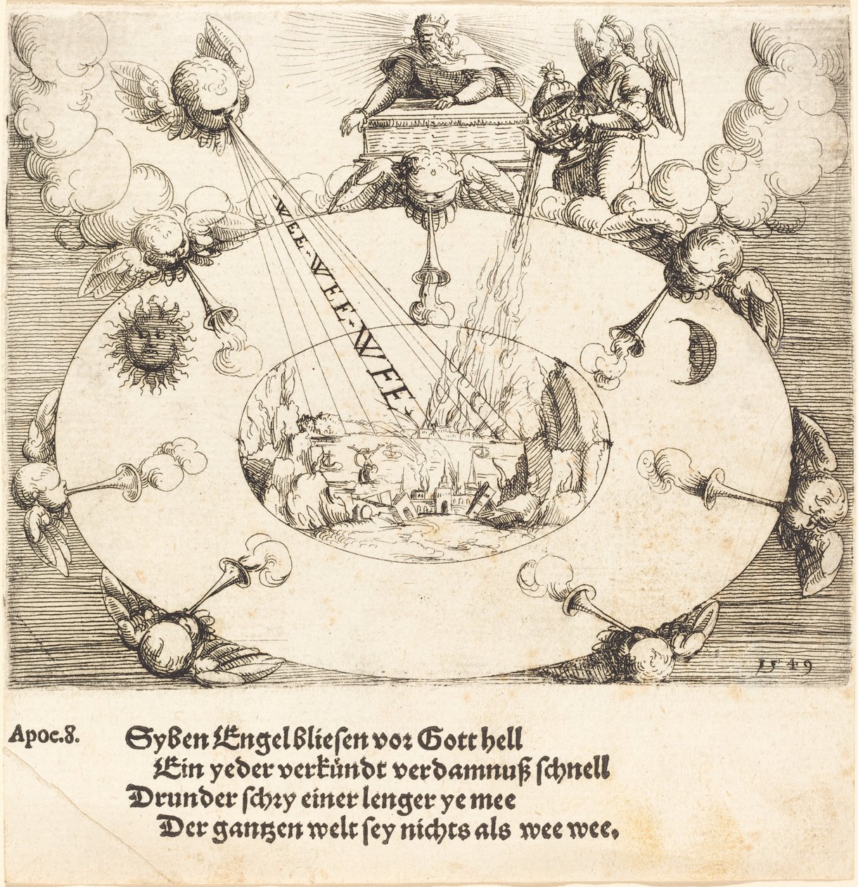 De Opening van het Zevende Zegel door Augustin Hirschvogel