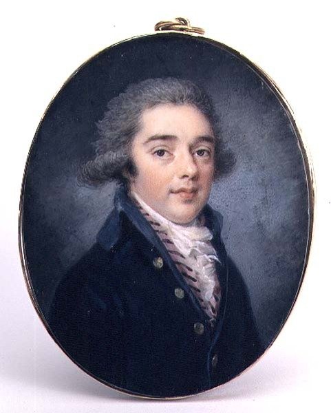 Portret van een jonge man, ca. 1790 door Augustin Ritt