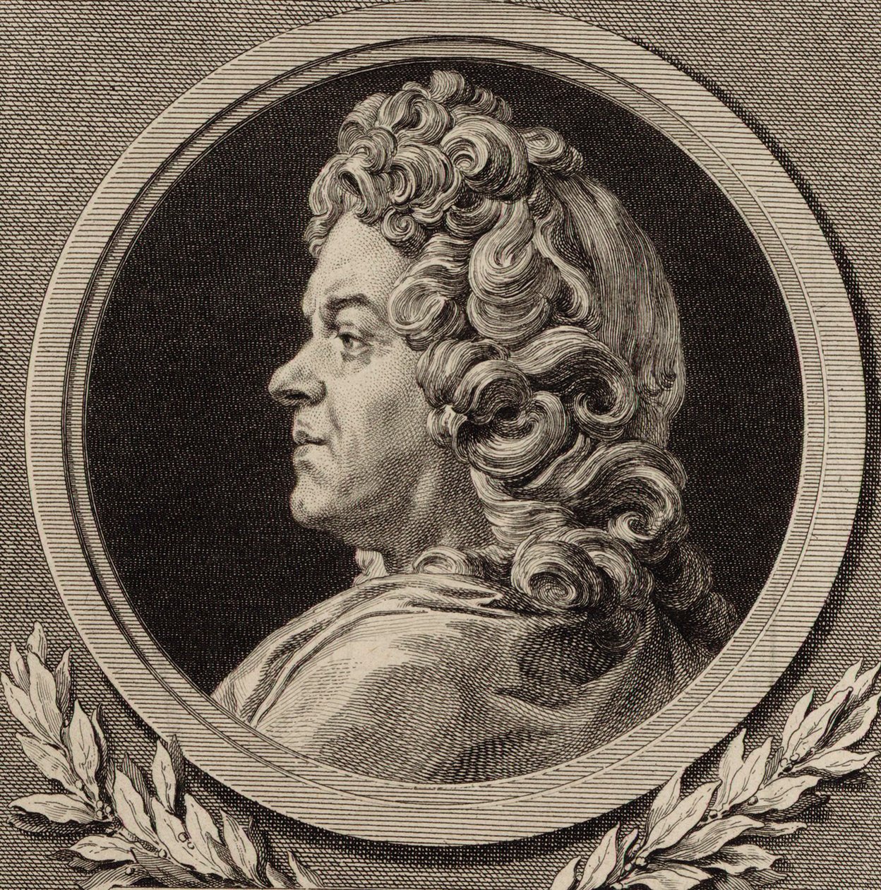 Portret van de componist Jean-Baptiste Lully 1632-1687, 1770 door Augustin Saint Aubin de