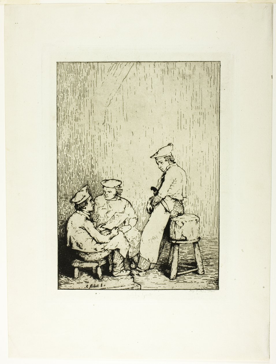 Het menu door Augustin Théodule Ribot