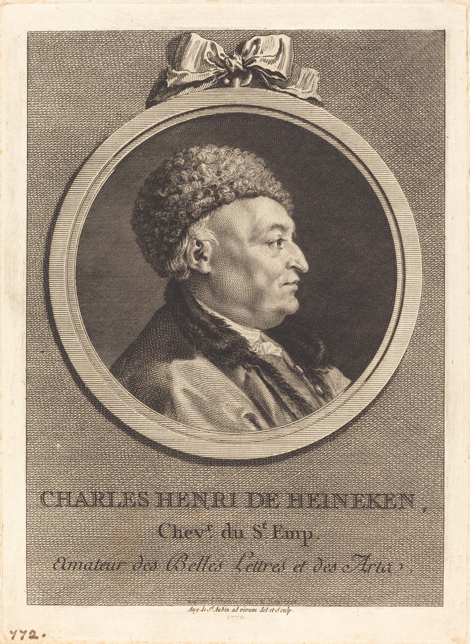 Charles Henri de Heineken door Augustin de Saint-Aubin