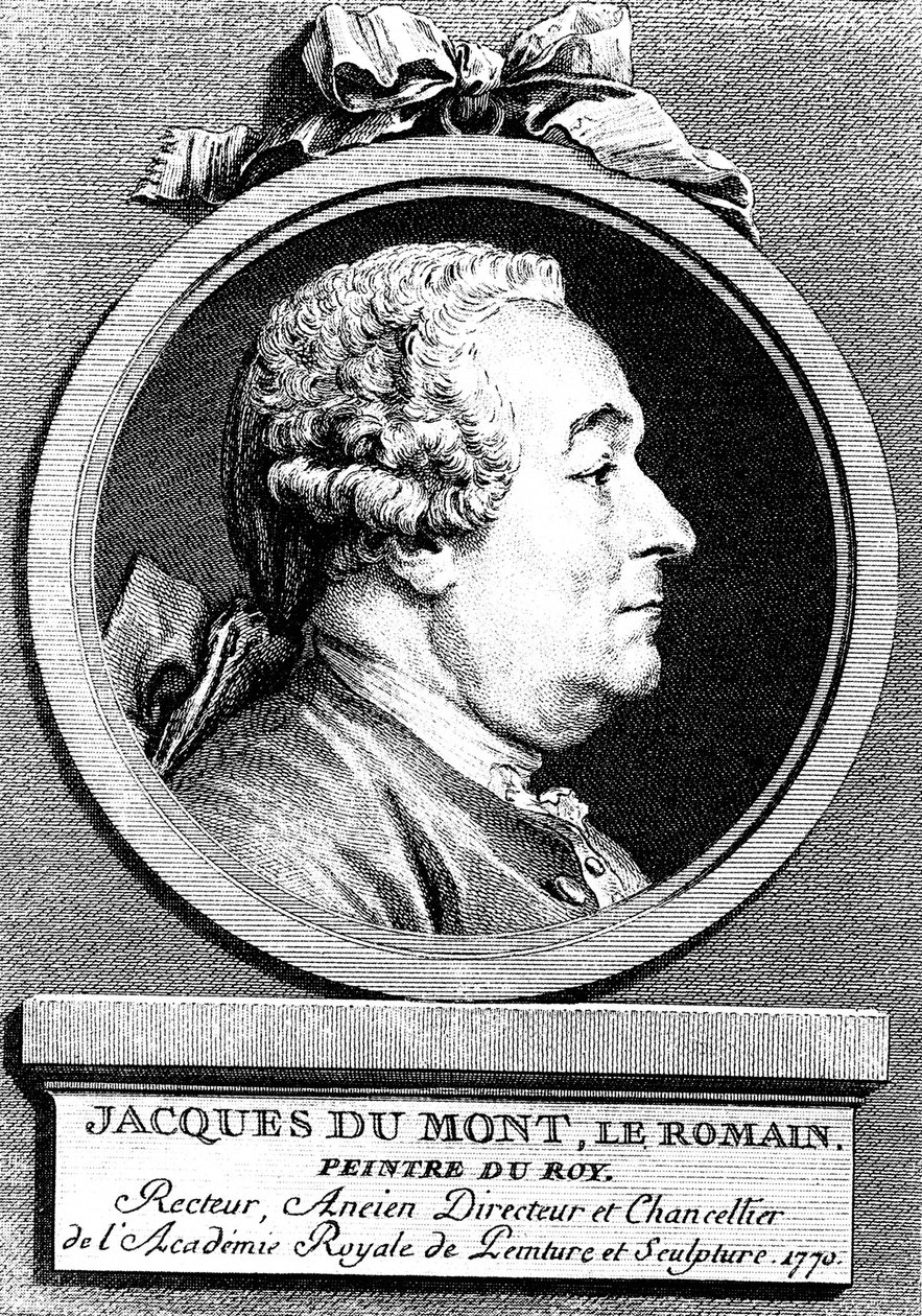 Jacques Dumont, Franse kunstenaar, 1770 door Augustin de Saint Aubin