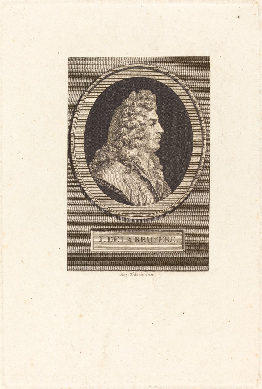 Jean de La Bruyere door Augustin de Saint Aubin