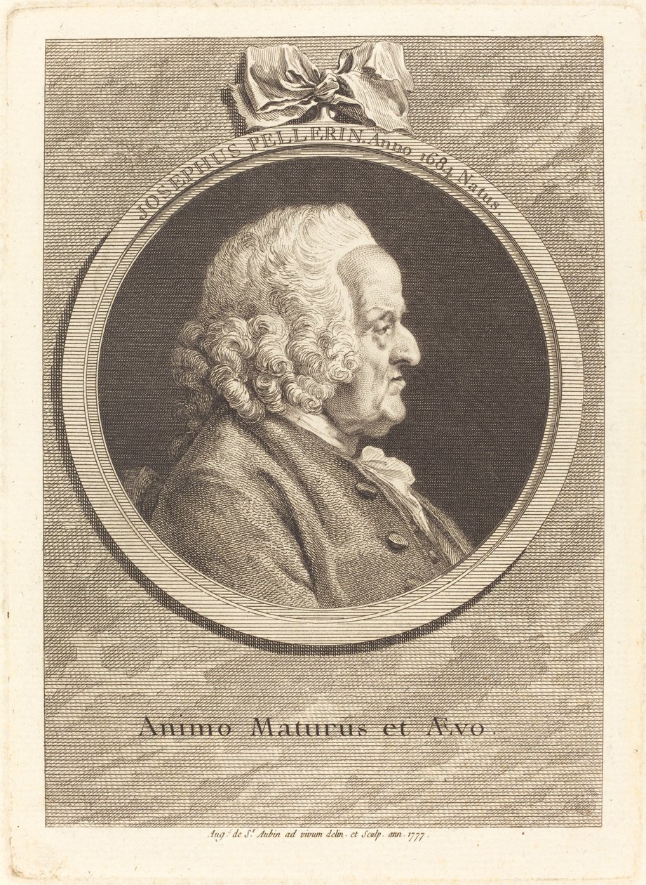 Joseph Pellerin door Augustin de Saint Aubin