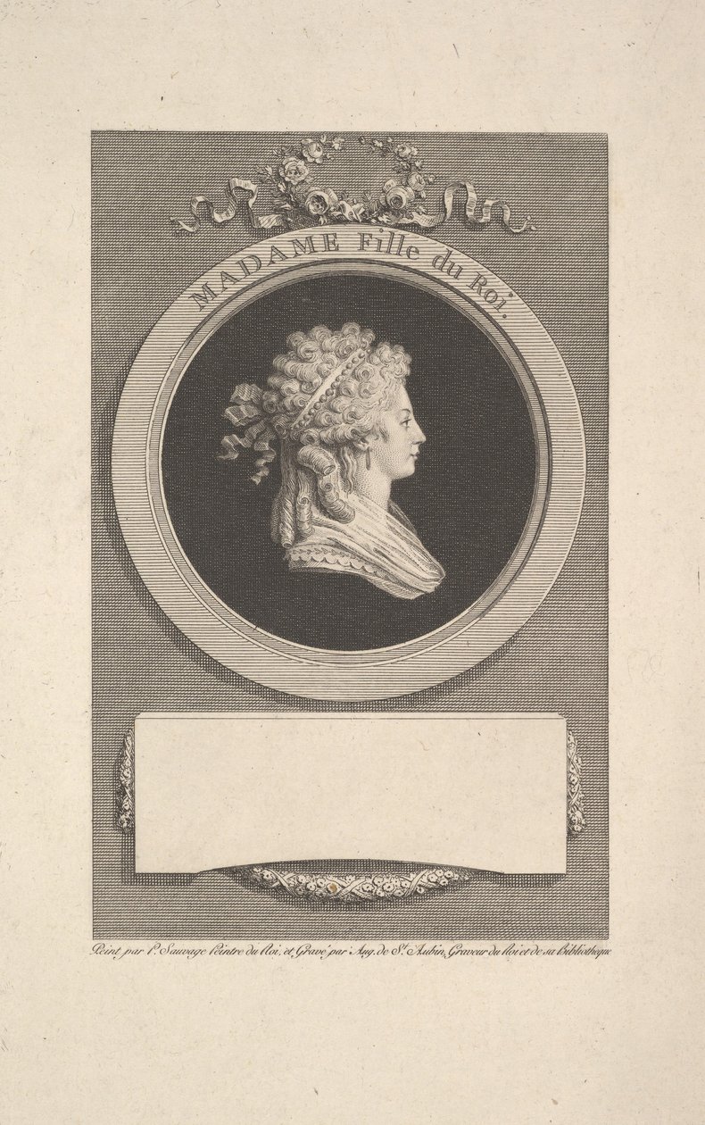 Portret van Hare Koninklijke Hoogheid Madame, Hertogin van Angoulême, dochter van Lodewijk XVI, 1791 door Augustin de Saint Aubin