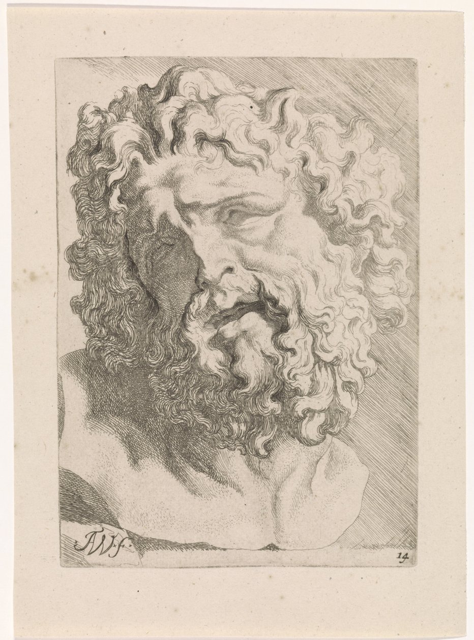 Hoofd van Laocoön door Augustinus Terwesten (I)