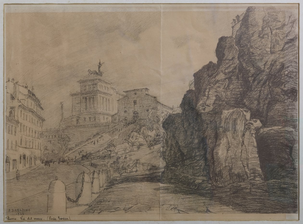 Landschap van Rome door Augusto Baracchi