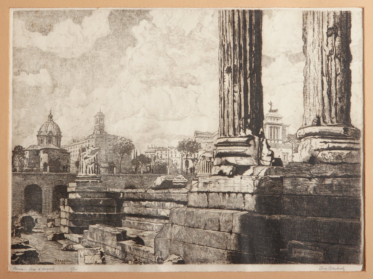 Rome, Het Forum van Augustus door Augusto Baracchi