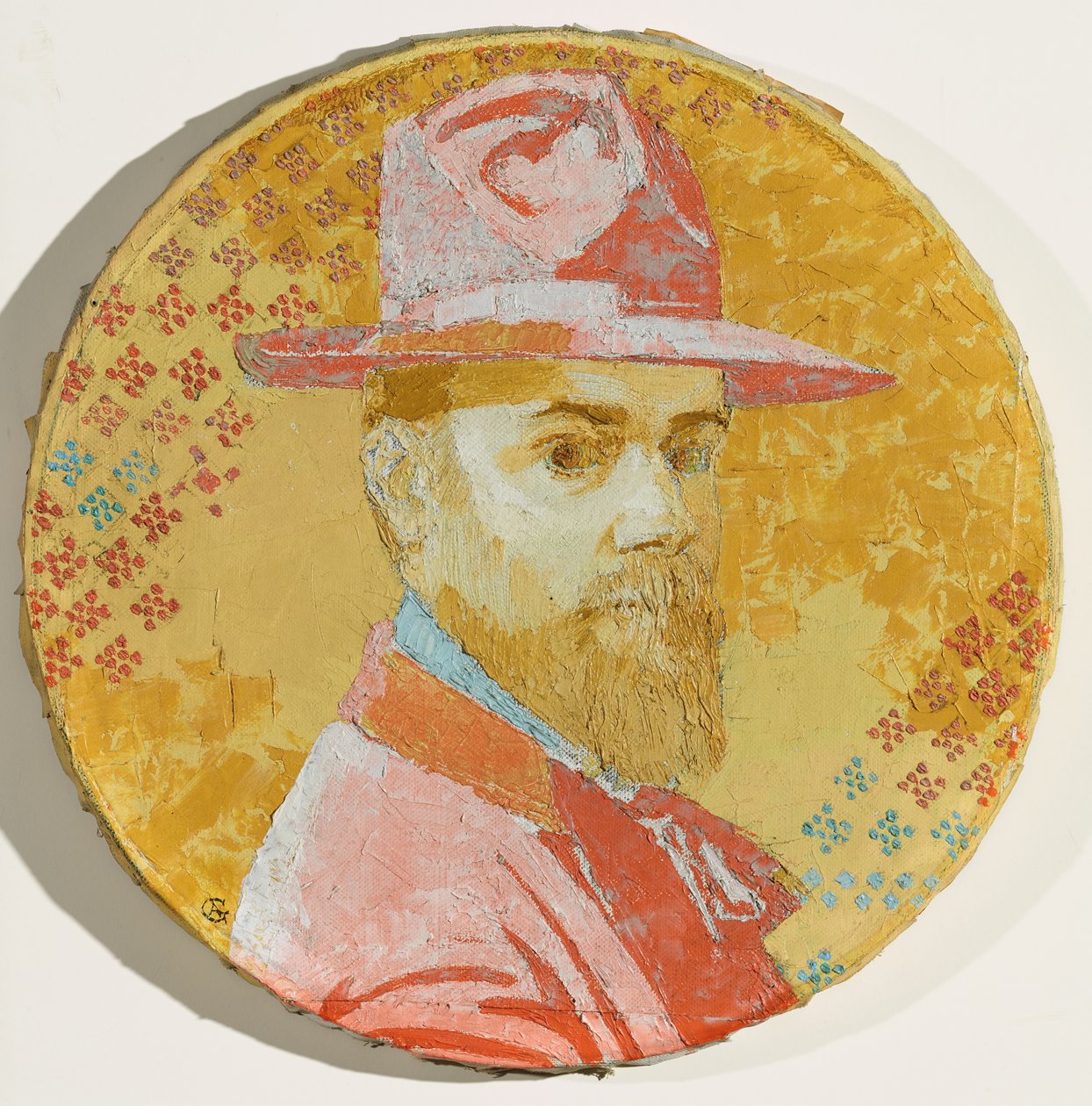 Zelfportret met hoed door Augusto Giacometti