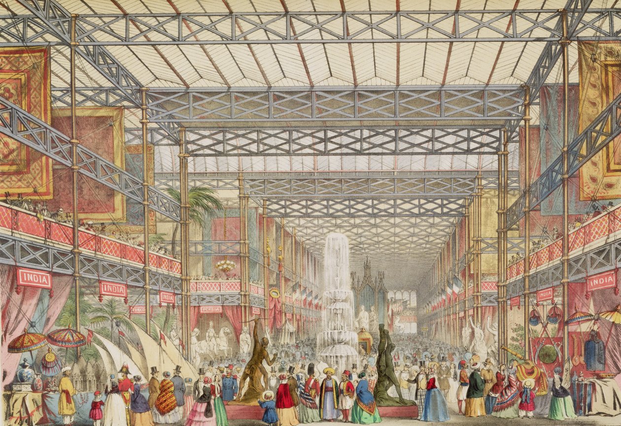 Interieur van het Crystal Palace, gepubliceerd door Stannard en Dixon door Augustus Butler