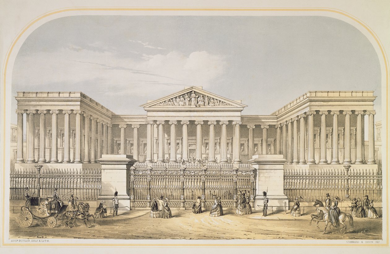 Het British Museum, 1853 door Augustus Butler