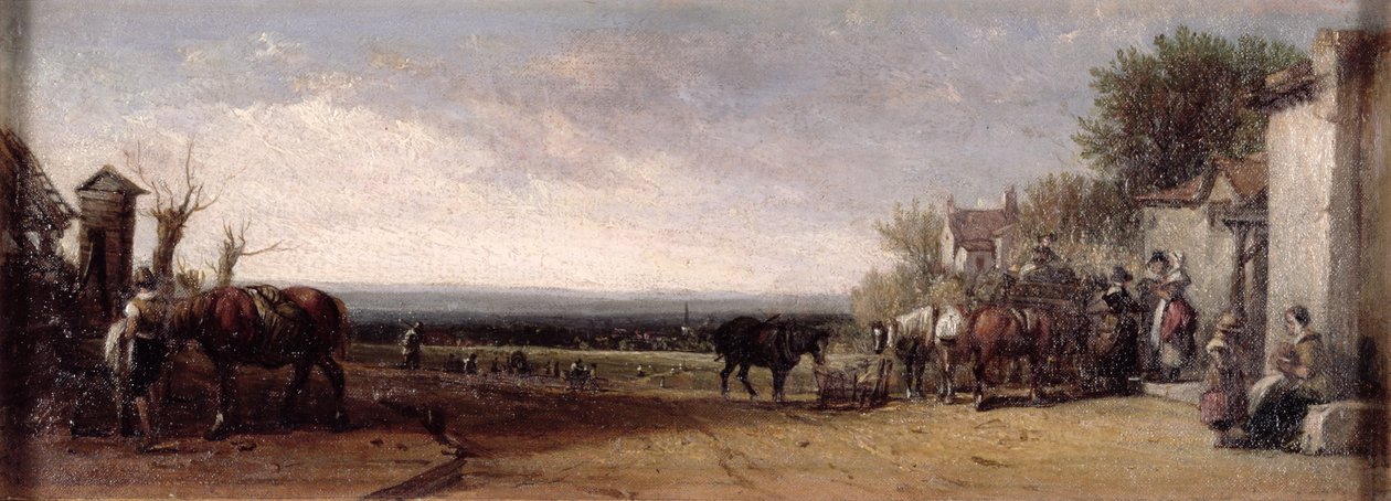 De herbergdeur bij Gravesend door Augustus Wall Callcott