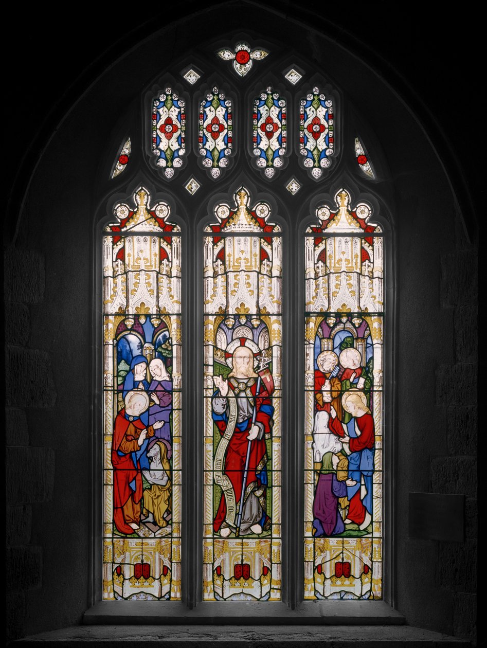 De Opwekking van Lazarus, Christus, en de Opwekking van de dochter van Jairus door Augustus Welby Northmore Pugin