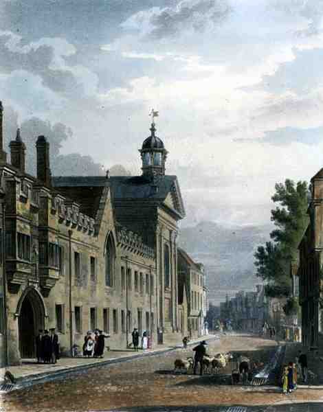 Exterieur van Pembroke College, Cambridge, uit 