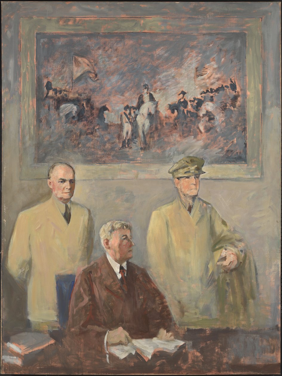 Het Hoge Commando - Linker Paneel, 1947-1949 door Augustus Vincent Tack