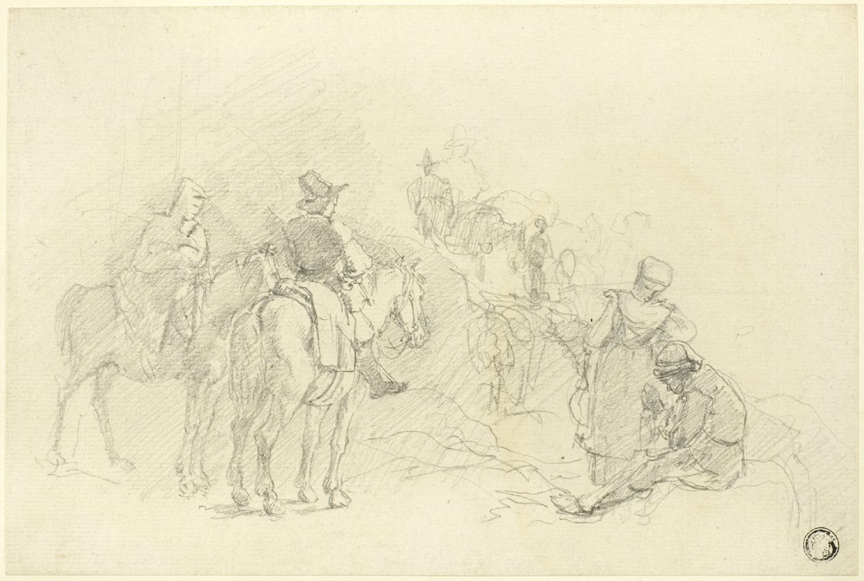 Rustende reizigers door Augustus Wall Callcott