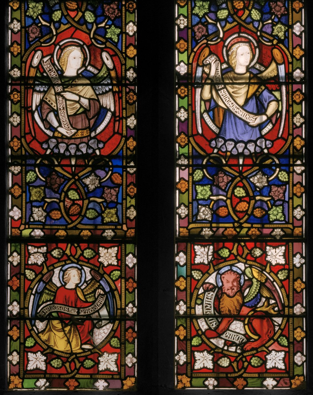 Christus Omringd door Engelen (detail) door Augustus Welby Northmore Pugin