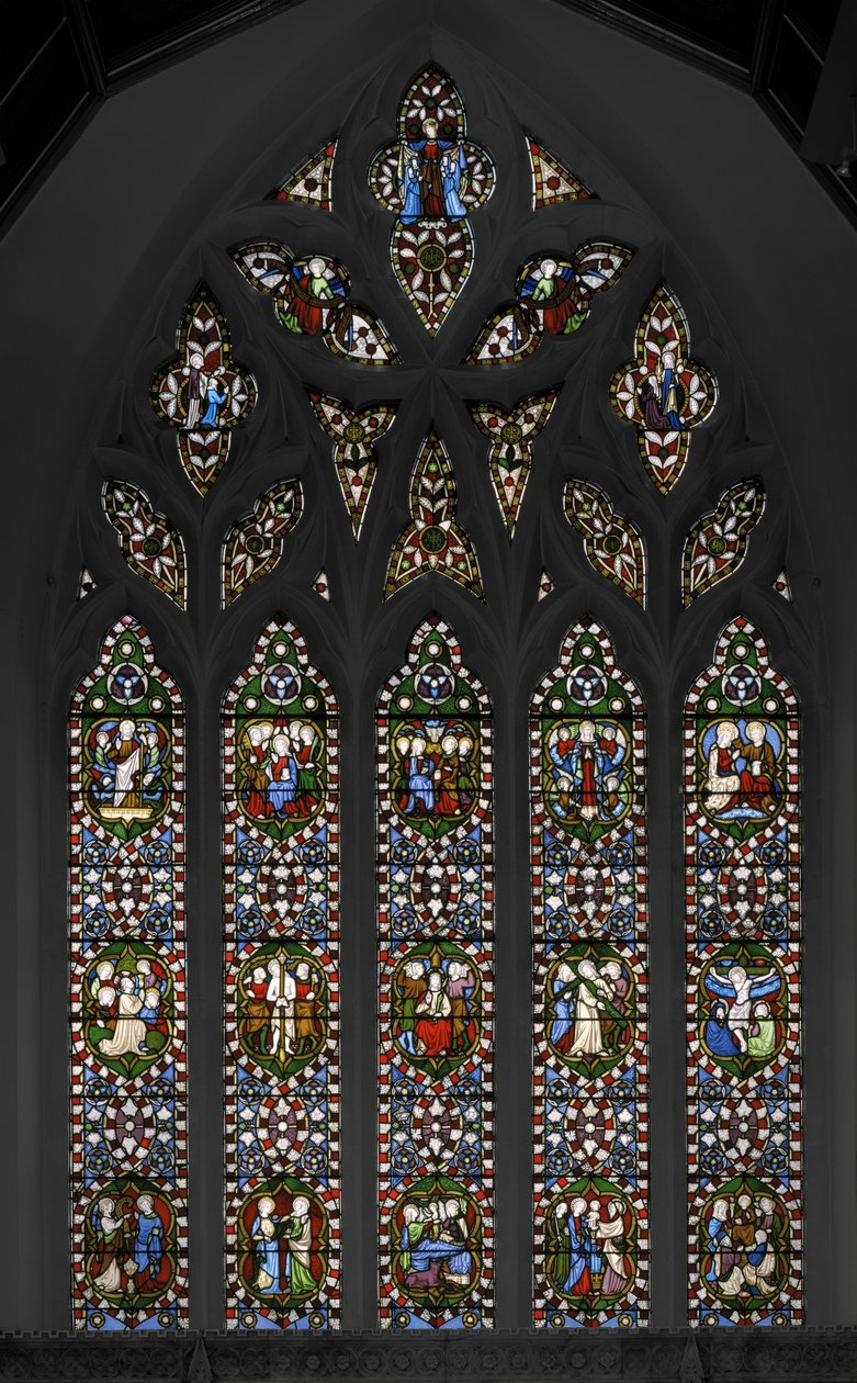 Mysteries van de Rozenkrans, Oostraam van de Kapel door Augustus Welby Northmore Pugin