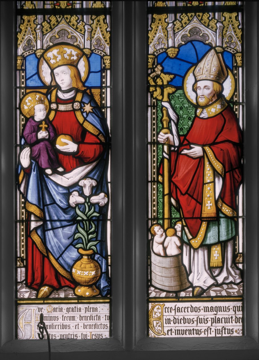 Maagd & Kind met St. Nicolaas (detail) door Augustus Welby Northmore Pugin