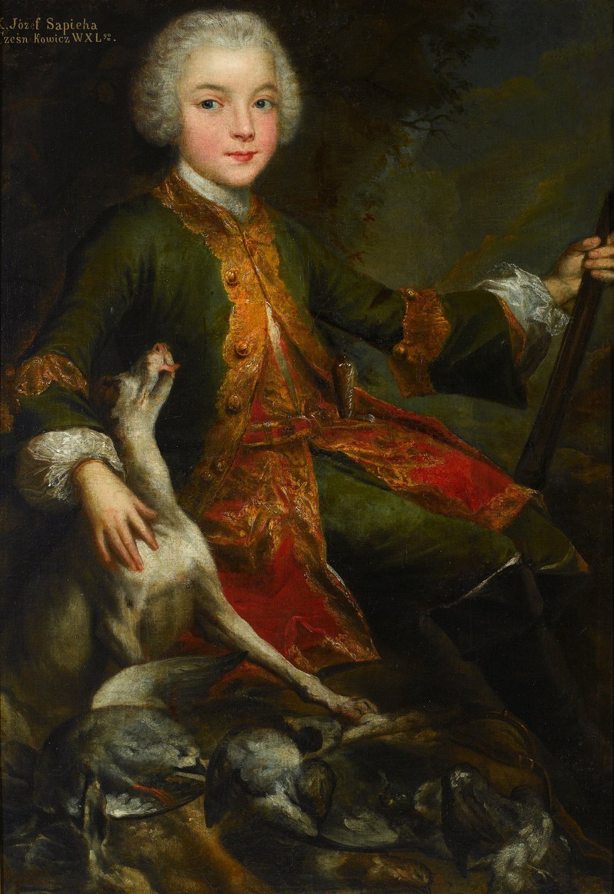 Portret van Józef Sapieha 1737-1792, ca. 1740 door Augustyn Mirys