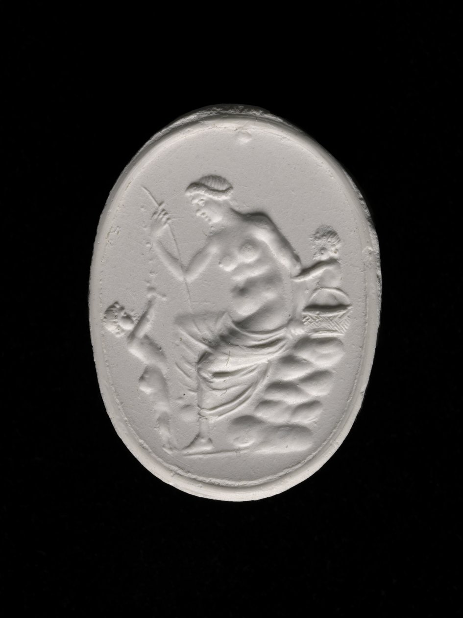 Impressie van een ringsteen met afbeelding van Aphrodite, ca. 100-70 v.Chr. door Aulos Aulos