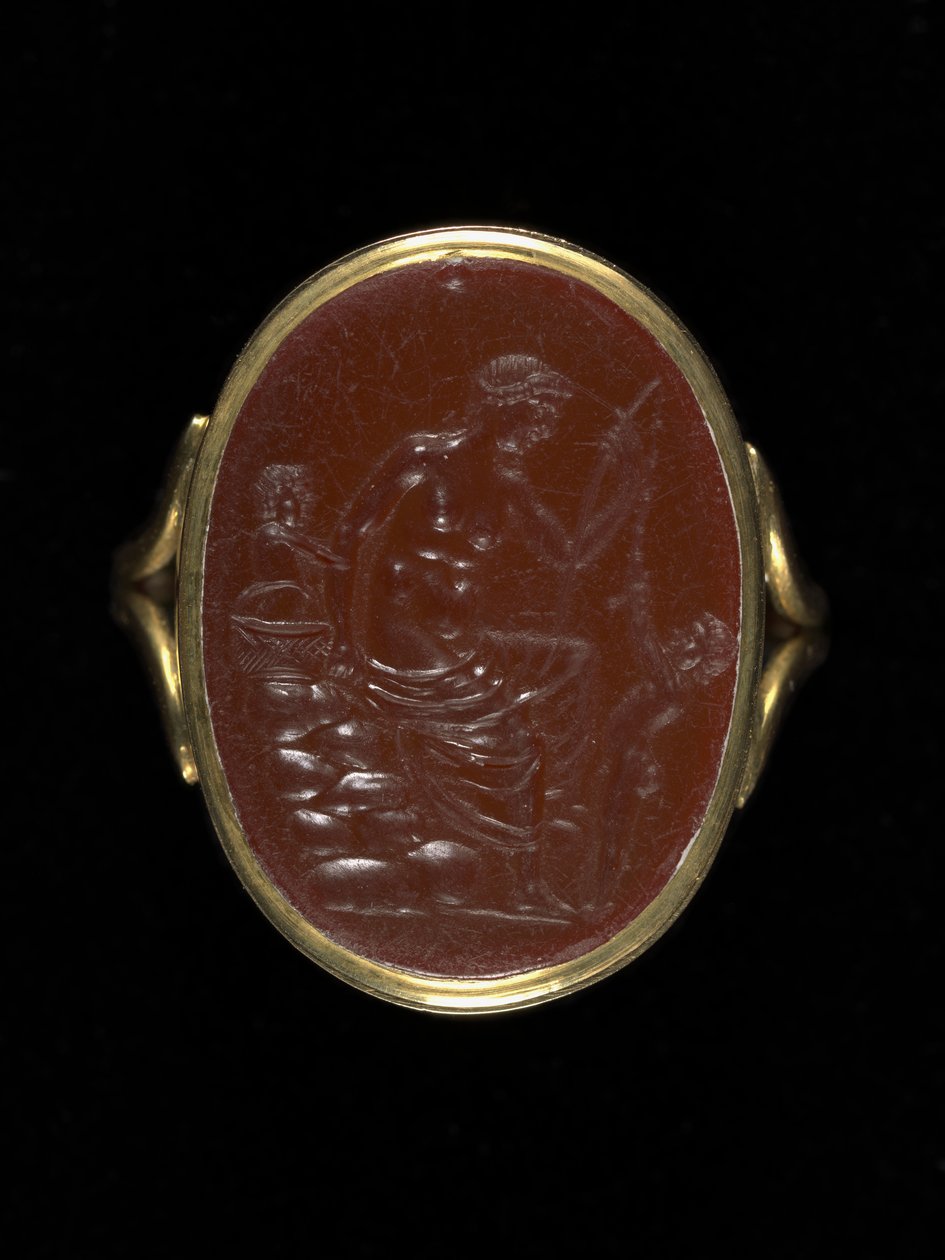 Ringsteen met afbeelding van Aphrodite, ca. 100-70 v.Chr. door Aulos Aulos