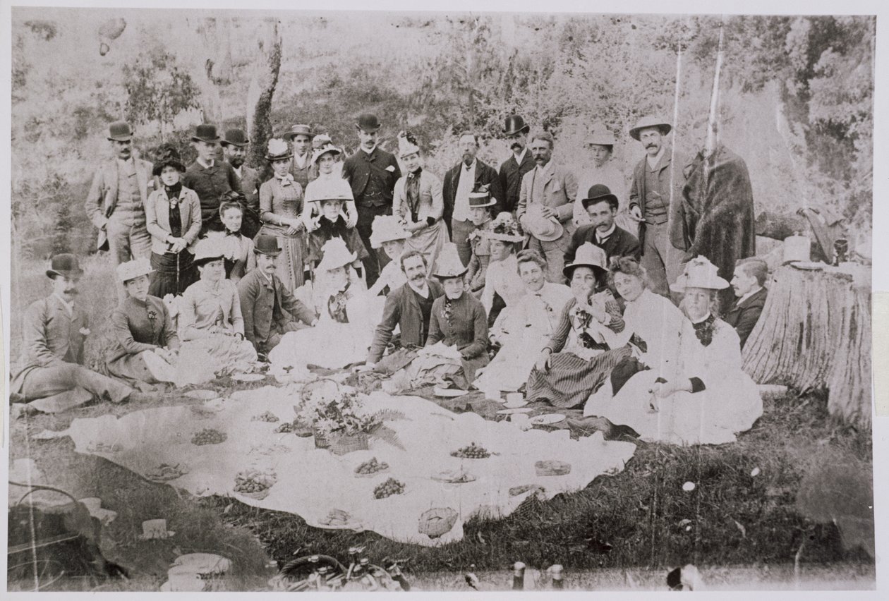 William Lawrence Bragg (1890-1971) en zijn familie in Australië, eind 19e eeuw door Australian Photographer