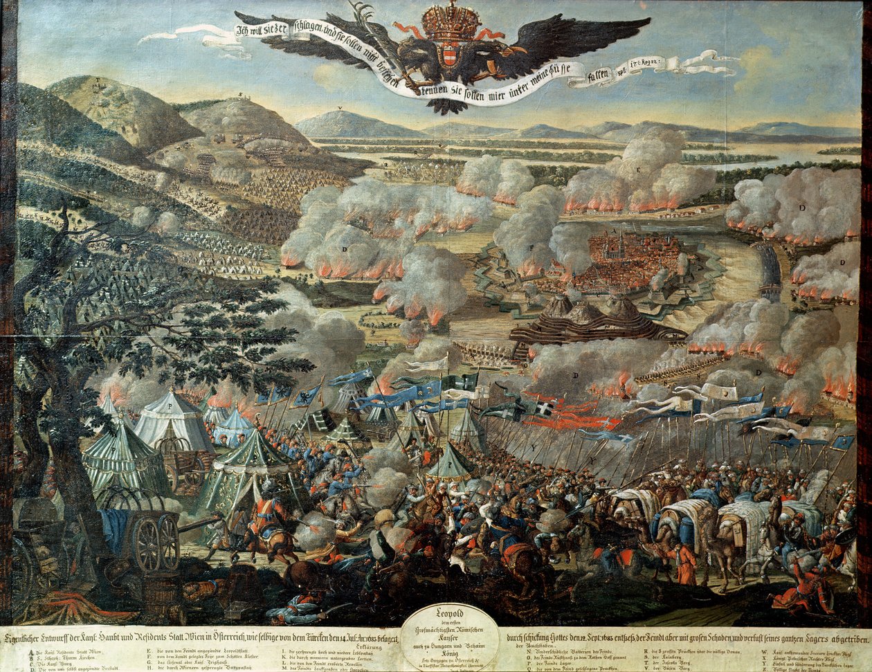 De belegering van Wenen door de Turken in 1683 door Austrian School