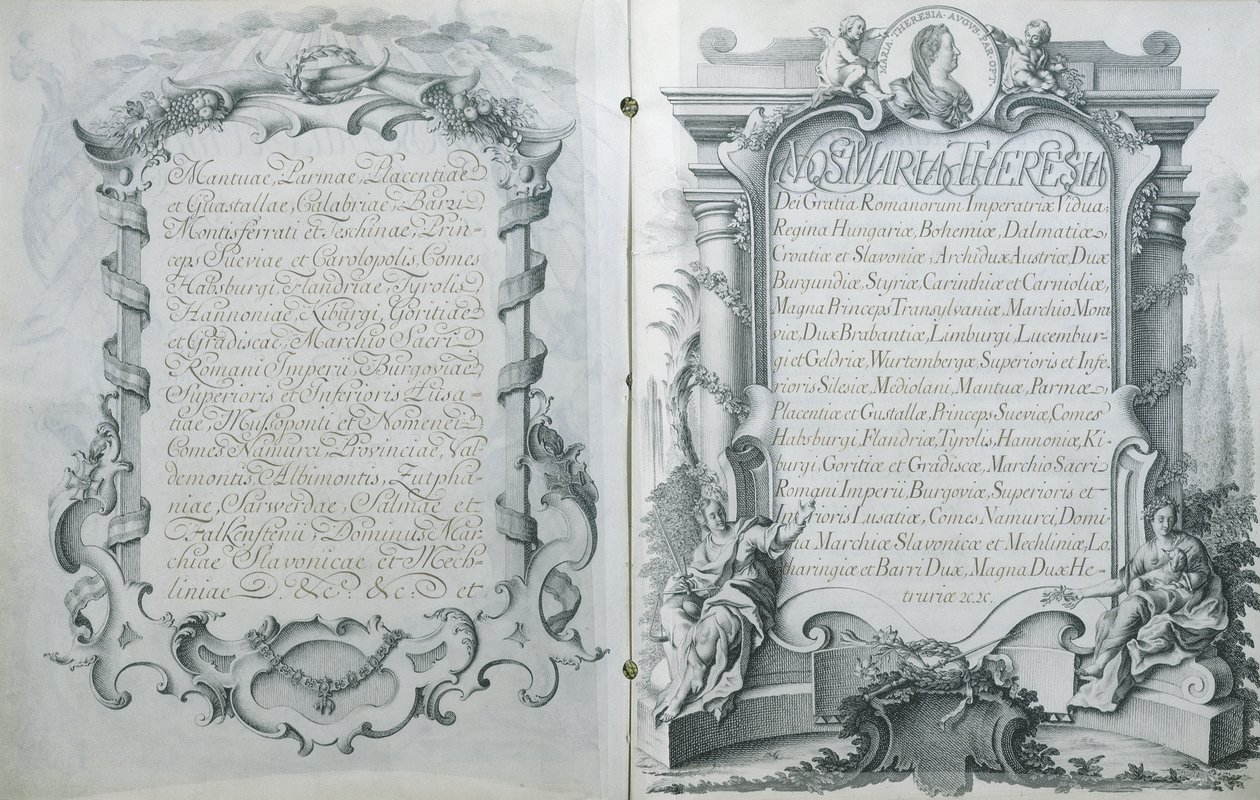 Oostenrijkse ratificatie van het huwelijkscontract voor Marie-Antoinette, aartshertogin van Oostenrijk met de Dauphin Lodewijk van Frankrijk, 23 april 1770 door Austrian School