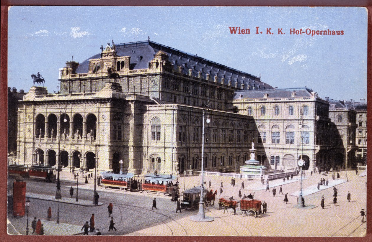 Ansichtkaart met de Weense Staatsopera, c.1900 door Austrian School